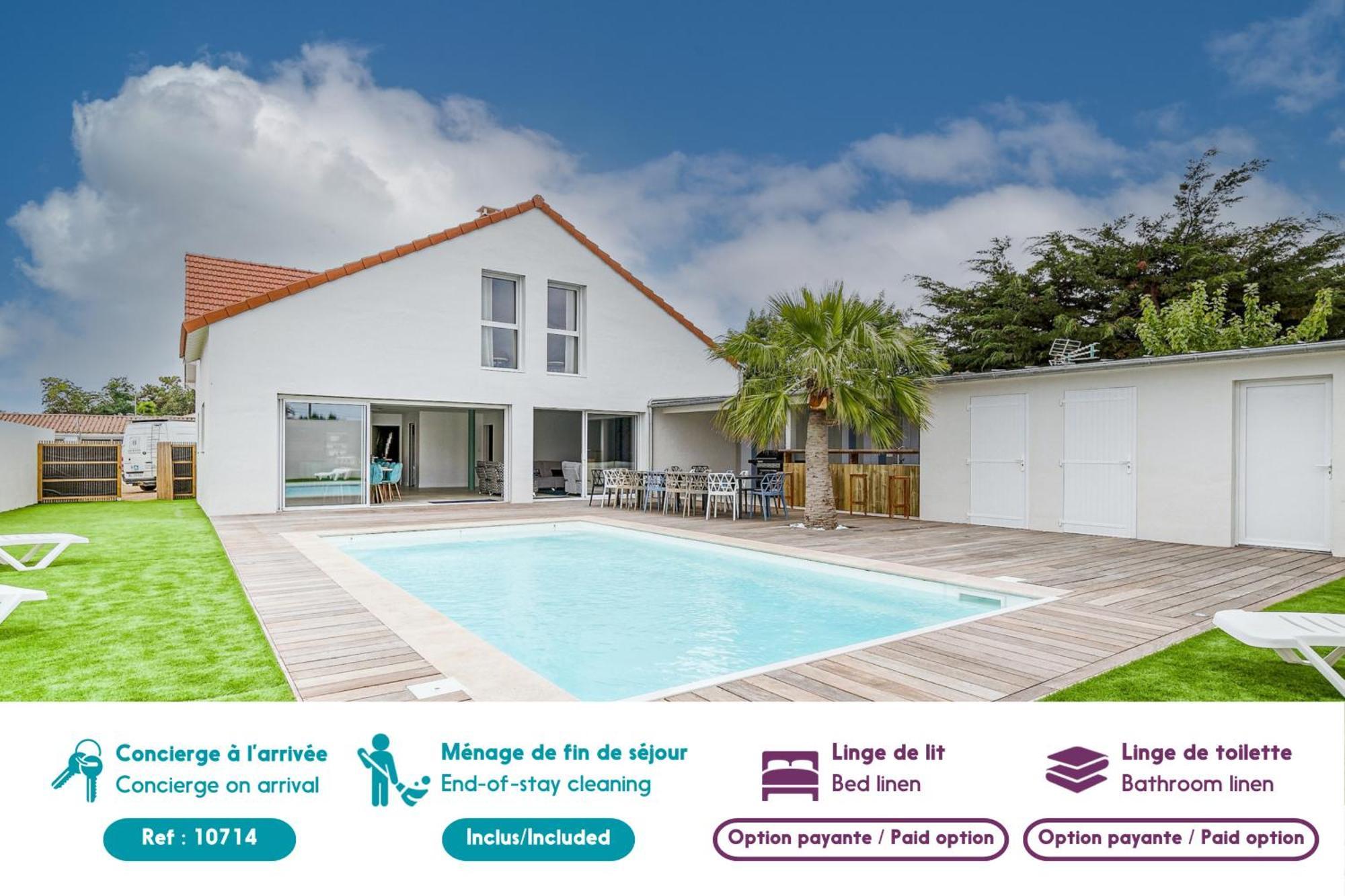Magnifique Villa Pour Grande Famille A La Barre-De-Monts Luaran gambar
